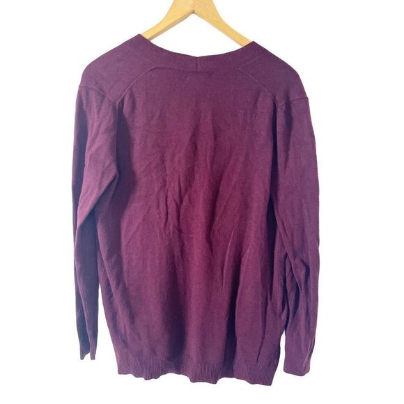 GAP Factory Berry Deep Purple Open Cardigan Sweater - Picture 3 of 6